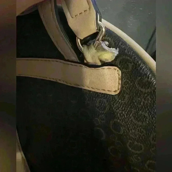 Gently Loved Brown/Beige Guess Leather Backpack - Picture 8 of 9